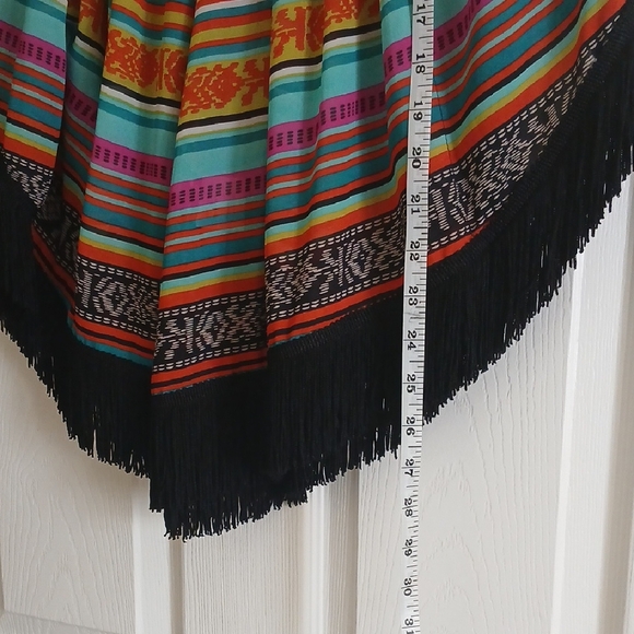 NWOT Ivy Jane Sheer Striped Coverup with Fringe - Picture 4 of 9
